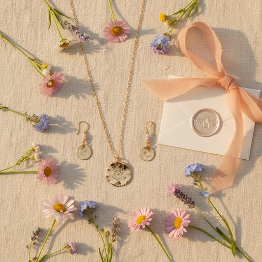 Custom Charm Necklace & Earring Set
